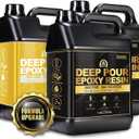 Teexpert Deep Pour Epoxy Resin 3 Gallon Kit: New Version 2-5 inch Deep Pour Resin for Large Wood Working River Table Crystal Clear UV Resistant Epoxy Resin - 2:1 Mix by Weight