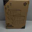 ClearSpace Soda Can Organizer & Soda Can Dispenser for Refrigerator - Fridge Organizer & Stackable Drink Organizer for Fridge, Can Organizer for Refrigerator - Holds 12 Cans Each, BPA Free - 4 Pack