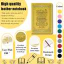 To My Daughter Leather Journal Notebook Gifts From Dad Mom,Yellow A5 Lined Leather Journal Notebook,200 Pages 100 Gsm Thick Ruled Paper With Pen,Birthday Christmas Gifts (Daughter Yellow)