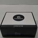 Set of 4 Square Glass Jar with Bamboo Lids and Spoons  Airtight 27 oz Borosilicate Glass Food Storage Contaienrs with 132 Kitchen Pantry Labels for Coffee, Tea, Sugar