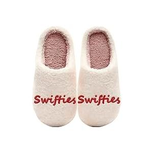 Aucomfo Comfy House Slippers For Women Men, Ladies Fuzzy Bedroom Slippers, indoor Outdoor Memory Foam Shoes, 39-40