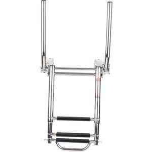 3-Step Boat Ladder, 316 Stainless Steel Telescoping Dock Ladder