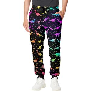 Goodstoworld Mens Cool Joggers Pants 3D Novelty Casual Sweatpants with Drawstring (Black, XL)