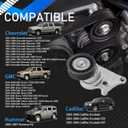 Complete Serpentine Belt Drive Component Kit Compatible with 2003-2006 Chevrolet Avalanche Silverado Express, 2002-2007 GMC Sierra Yukon, Cadillac Escalade Replaces 12609719 12555609