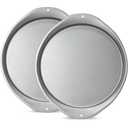 RavisingRidge Pizza Pan - 14 Inch Nonstick Pizza Pan for Oven with Widen Handles for Cooking, Baking, and Grilling - Durable, Even Heating, Long-Lasting Kitchen Cookware (2, Grey)