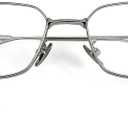 IGnaef Fashion Square Blue Light Blocking Glasses for Women Trendy Rectangle Metal Frame Eyeglasses BL1304 (C02 Gun)