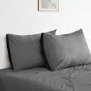 Bioweaves 100% Organic Washed Cotton Percale Weave Pillow Cases Standard Size GOTS Certified Queen Pillow Covers, Envelope Closure  Set of 2, Castle Rock