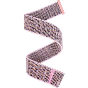 Watchband Compatible with Garmin vivosmart HR/HR+ Replacement Bands - Woven Nylon Strap with Hook and Loop ((12#) Pink Sand)