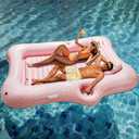 HeySplash Pool Lounger Float for Adult, Inflatable Pool Floats Bed Cooling Contour Lounger Rafts, Water Rafts for Lake, Outdoor Beach Pool Party