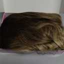 AISI HAIR 14 Inch Ombre Blonde Wigs for Women - Shoulder Length Wave Wig with Pre-Cut Lace Hairline, Middle Part Natural Wavy Bob Synthetic Heat Resistant Fiber for Daily and Party