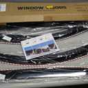 in-Channel Rain Guards for 2007-2013 Chevy Silverado 1500/ GMC Sierra 1500/ Avalanche Crew Cab, Window Visor Shields Vent Deflector Shade Wind Dark Smoke for 07-14 Silverado/Sierra 2500 3500HD