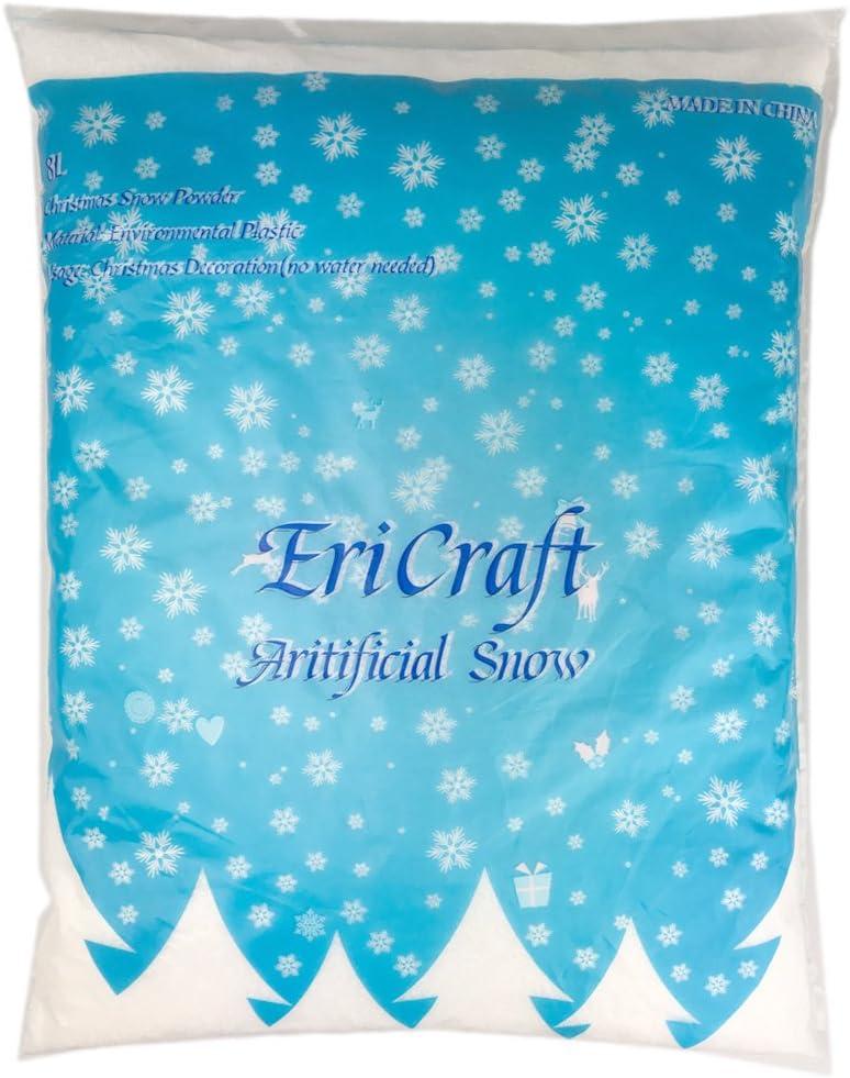 Artificial Snow,8 Liters, 9.2 oz, Plastic Snow for Decoration and Handcraft