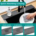 Stone faucet mat for kitchen sink,stone faucet mat for kitchen sink,stone drying matFaucet Washer and Soap Dish Set,Super Absorbent Diatomite Faucet Mat, Kitchen Sink Accessories in 3 Colors (17.7in*4in, White)