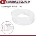 1 Pcs for Air and Water Silicone Vacuum Tubing Hose High Temperature Automotive Vacuum Line 10FT 5/16" 8mm ID 2mm Thickness Clear Silicone