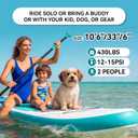 Inflatable Stand Up Paddle Board - Upgraded Glue-Free Hot Melt Technology, Long Service Life, 10'6", Anti-Slip EVA Deck, Full SUP Accessories, Included for Adults Youth All Skill Levels