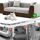 2Pack Total 78.7"x15.8" Cat Scratch Mat for Cat Couch Furniture and Wall Protector | Trimmable Self-Adhesive Carpet Climb Cat Scratcher for Covering Cat Tower and Replacement Pads (Brown)