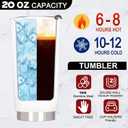 QTDS Pilot Gifts for Men Best Cool Gifts for Pilots - Aviation Lover Gift for Men, Dad, Son, Husband, Birthday Present for Pilot, 20 OZ Stainless Steel Insulated Travel Coffee Tumbler Cup