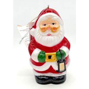 Blow Mold Santa Ornament Led Christmas