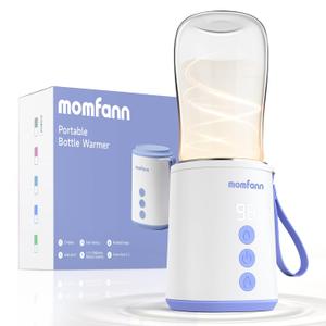Portable Bottle Warmer Travel Baby Bottle Warmer for Breastmilk On The Go Travel Bottle Warmer Leak-Proof 2 Modes Fast Heating Three 3800mAH Battery Capacity to Meet Your All-Day Needs (Purple)