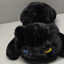 Cute Black Cat Plush Pillow, Kawaii Plushies Black Cat Stuffed Animals, Squishy Plushies, Cuddle Plush Pillow for Kids & Girls (13 Inch)