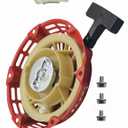 YAMAKATO Champion Generator Pull Start Assembly w/Pull Cord for Honda GX160 GX120 GX200 Recoil Starter ETQ All Power Gentron Predator Ghost 159cc 196cc 200cc 212cc 224cc Engines Red OEM