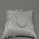 Lace Pearl Wedding Ring Bearer Pillow Holder, 7.9 Inch Ring Bearer for Wedding