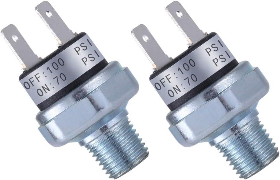 Air Pressure Switch 70-100 PSI Pressure Switch 1/4"-18 NPT 24V 12V Pressure Switch Air Compressor Pressure Switch 100PSI Pressure Controller 70PSI Low Pressure Switch Air Pressure Switch 70-100 PSI Pressure Switch 1/4"-18 NPT 24V 12V Pressure Switch Air Compressor Pressure Switch 100PSI Pressure Controller 70PSI Low Pressure Switch