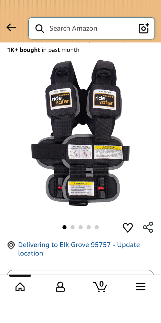 RideSafer Gen 5 - Extra Small (XS) Black, Lightweight, Compact, Portable Car Seat, 2+ years; 26.5–40 lb - Perfect for Travel and Everyday Child Safety