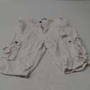 Cargo Shorts for Men Multi Pockets Mens Shorts Twill Below Knee 13 Inches Cotton Relaxed Fit Hiking Outdoor Work (30, White)