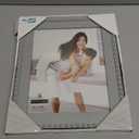 Malden International Designs 2386-80 Bead W/Wood Mat, Gray, 8x10