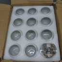 24 Pcs Disco Ball Candle Holders, 2x2.6 Inch Silver Mirror Glass Candle Holders, Disco Ball Centerpieces Table Decor for Wedding Birthday Party