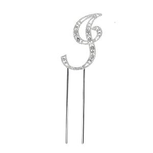 O'Creme Rhinestone Silver-Colored Letter-I Cake Topper 4 Inch