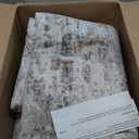 5x7 Non-Slip Machine Washable Area Rug - Modern Abstract Neutral Carpet for Living Room, Bedroom, Kitchen, Dining Room, Office - Soft Low Pile Stain-Resistant Rug with Rubber Backing (Beige, Grey)