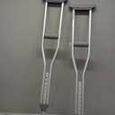 PCP Aluminum Crutches, Push Button Adjustable Height, Lightweight, 1 Pair, Kids Child Size (4'0" to 4'6")