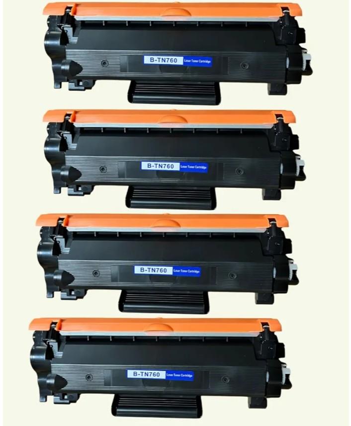 TN760 Toner for Brother Printer TN760 TN730 Compatible Replacement for Brother TN760 TN730 TN-760 TN-730 for MFC-L2710DW MFC-L2750DW HL-L2370DW Printer,4 Pack Toner TN-730/TN-760 New