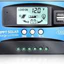 iSunergy MPPT Solar Charge Controller 40A 12V/24V Auto Solar Panel Intelligent Regulator with Dual USB Port LCD Display for Lead Acid Batteries