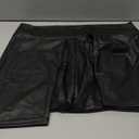 SEASUM Women's Faux Leather Leggings Pants PU Elastic Shaping Hip Push Up Black Sexy Stretchy High Waisted Tights (3X-Large, #3 Classic Black (No Fleece))