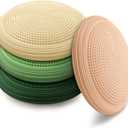 Libima 4 Pcs Wiggle Seat Inflated Wobble Cushion for Sensory Kid 13 Inches Balance Disc Flexible Seating for Classroom Sensory Pad for Chair Wiggle Cushion with Needle Pump (Matcha Color)