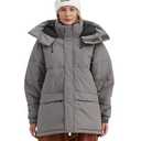 NOMADIKA Oversize Waterproof Ski Jacket Thick Snow Coats with Detachable Hood Winter Skiing Snowboard Jackets for Women Men, Size XL, Dark Grey
