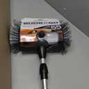 10" Quad Power Wash Soap Mixing Brush with 55" Aluminum Extension Pole , Black