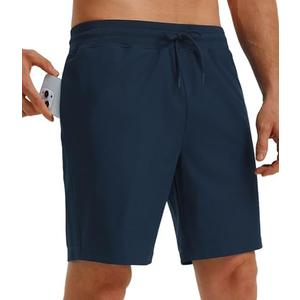 M MAELREG Mens Athletic Shorts with Zipper Pockets 7"/ 9" Lightweight Quick Dry Sports Gym Workout Running Shorts, 3XLx7
