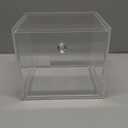 Disposable Face Towel Container Box Compatible with Clean Skin Club Clean Towel XL, AcrylicTowel Storage Bin with Drawer, Makeup Organizer stackable holder, Ideal for Vanity, Bathroom Organization (clear)