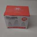 40 PCS Food Storage Containers with Lids Airtight, 100% Leakproof Plastic Meal-Prep Containers Reusable(20 Containers & 20 Lids),Microwave and Dishwasher Safe, Includes Labels & Pen