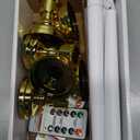 6 Pcs Window Candles with Gold Holders, Flameless Taper Candles with Remote and Timer, White LED Christmas Candle for Home Window Holiday Xmas Decor