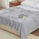 Love's cabin 100% Cotton Muslin Blanket, 6 Layer Lightweight Breathable Gauze King Size Blanket 108 x 90 Inches, Soft Summer Blanket for Bed, Light Grey