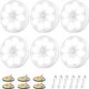 6 Pack Motion Sensor Light Indoor [8 LEDs], Electight Night Light USB Rechargeable, 400 mAh Battery & 3 Light Modes, Cordless Magnetic Sticker Nightlight, for Stair, Closet, Hallway - 6000K Cold White