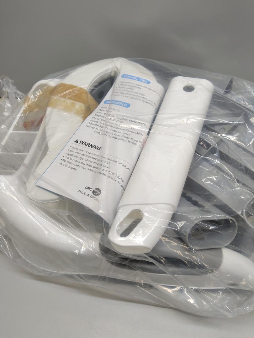 Potty Training Seat, SKYROKU Upgrade Toddler Toilet Seat for Kids Boys Girls, 2 in 1 Potty Training Toilet, Splash Guard AntiSlip Pad Step Stool,New SectorShape Stabilized Base and heavier (Grey)