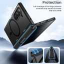 BERFY for Samsung Galaxy Z Fold 7 Case with Privacy Screen Protector, [Compatible with MagSafe][Anti Spy] Built-in Hidden Kickstand, Full-Body Shockproof Slim Phone Case for Z Fold 7, Black Stylus