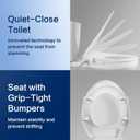Bidet Seat for Elongated Toilet Seat Non-Electric Soft Close with Quick Release Hinges for Easy Clean Dual Nozzle Front and Rear Wash(PG303A-HPN-AZ)