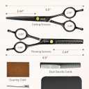 Hair Cutting Scissors Thinning Shears Kit ULG Professional Barber Hairdressing Texturizing Salon Razor Edge Scissor Japanese Stainless Steel 6.5 inch BLK